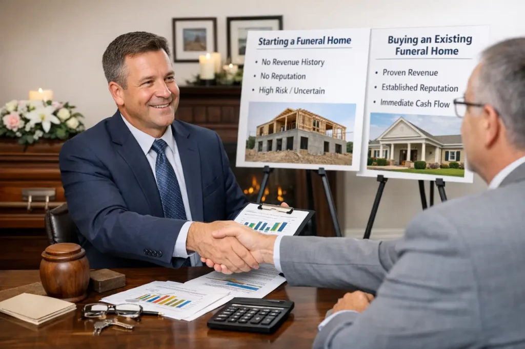 Starting a Funeral Home vs Buying an Existing Funeral Home: Why Acquisitions Are Much Easier to Finance