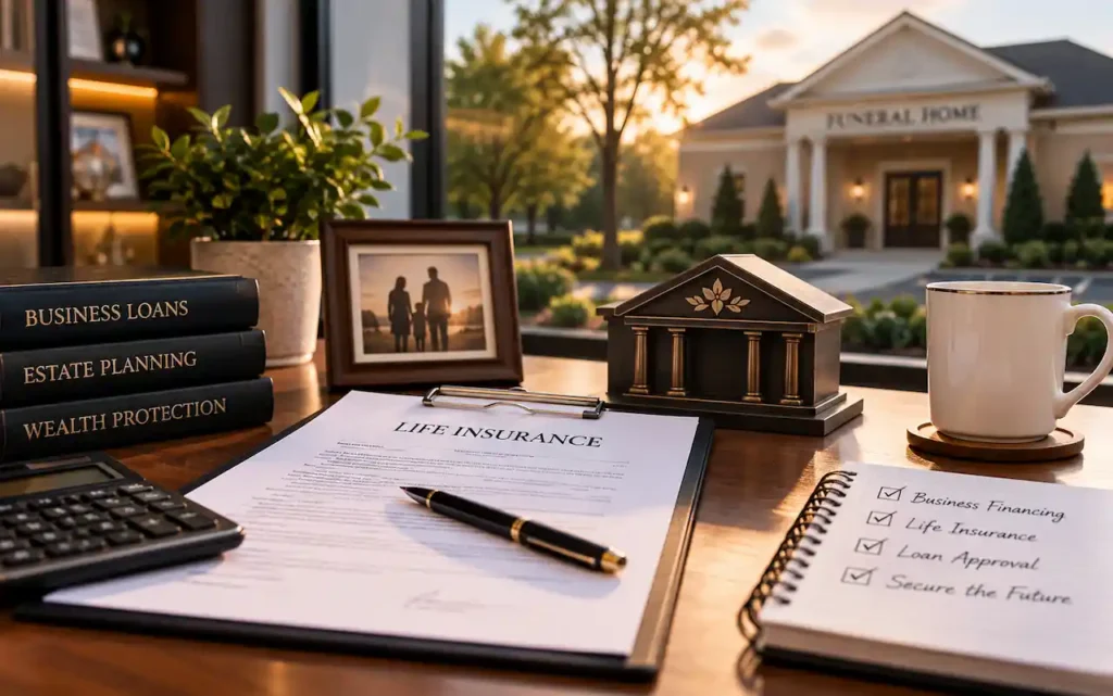 Life insurance documents for funeral home business loan financing